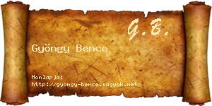 Gyöngy Bence névjegykártya